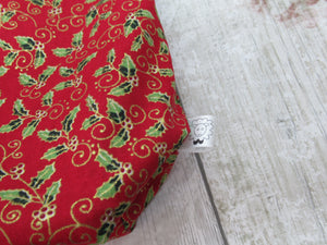 Christmas Red Holly Project Bag