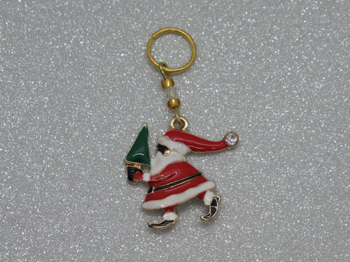 Santa and Tree Stitch Marker / Progress Keeper