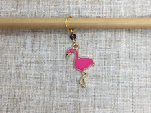 Load image into Gallery viewer, Flamingo Stitch Marker / Progress Keeper