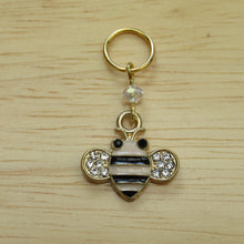 Load image into Gallery viewer, Sparkly Bee Stitch Marker / Progress Keeper