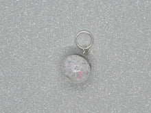 Load image into Gallery viewer, Silver and White Star filled Bauble Stitch Marker / Progress Keeper
